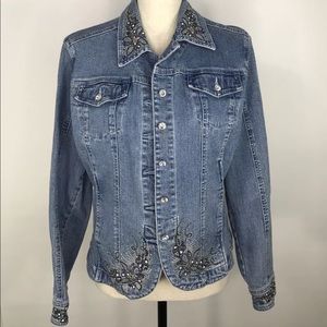 Christine Alexander Rhinestone Jean Jacket